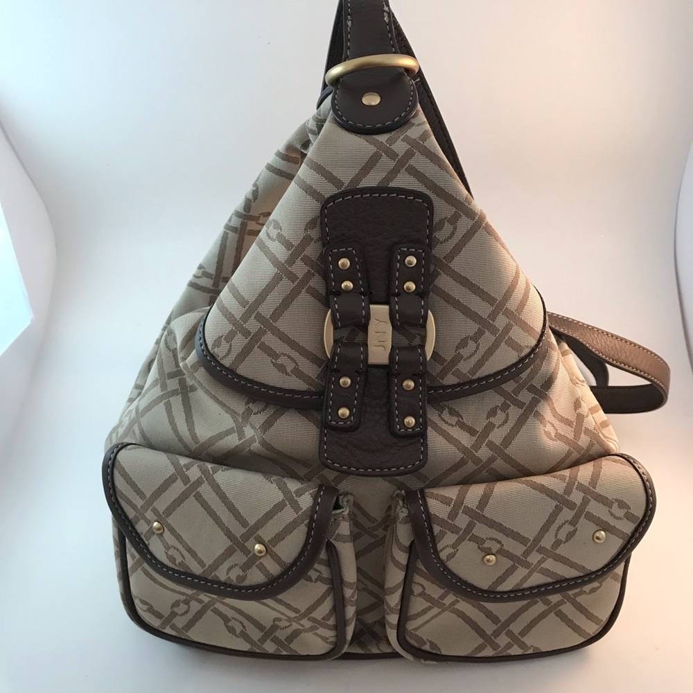 Jones New York Backpack/Shoulder bag Fabric and Leather